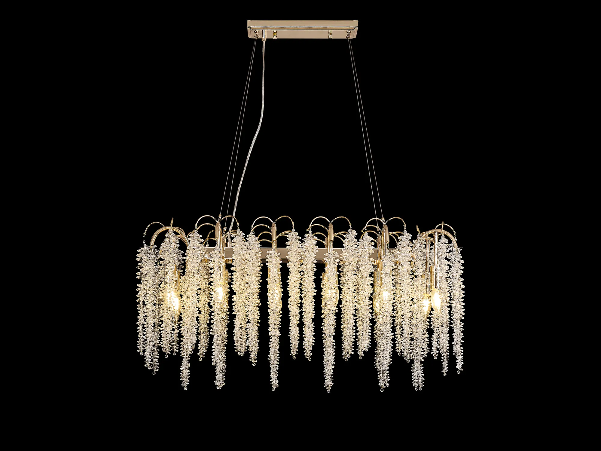 Wisteria Oval Pendant 12 Light French Gold